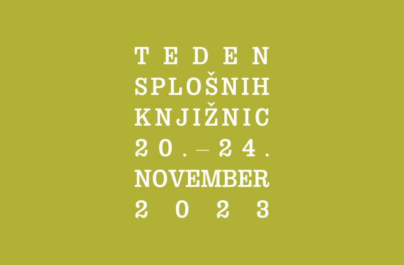 20. - 24. november 2023: Teden splošnih knjižnic