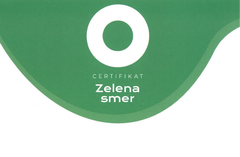 Prejeli smo certifikat ZELENA SMER