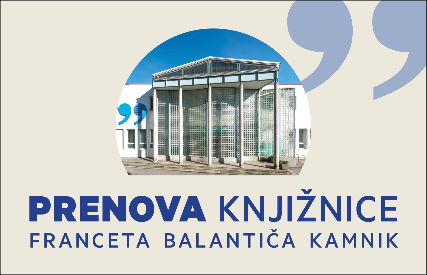 Prenova knjižnice: Obvestilo o zaprtju knjižnice v Kamniku