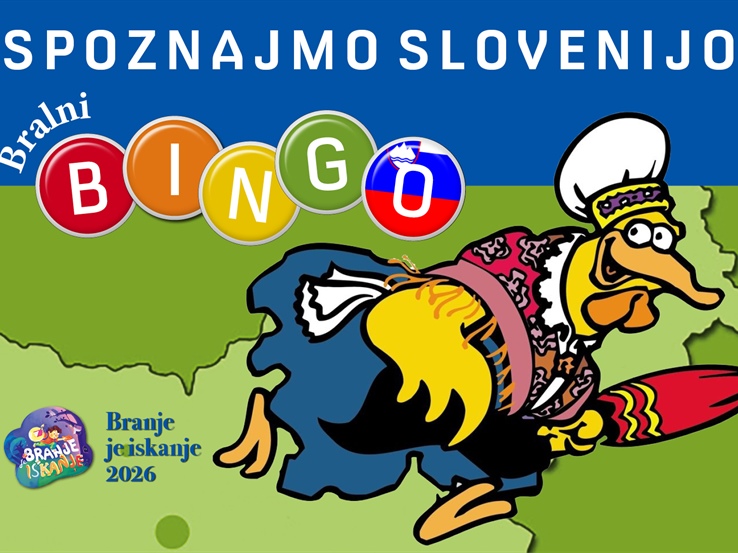 Branje je iskanje 2026 | Bralni bingo: Spoznajmo Slovenijo