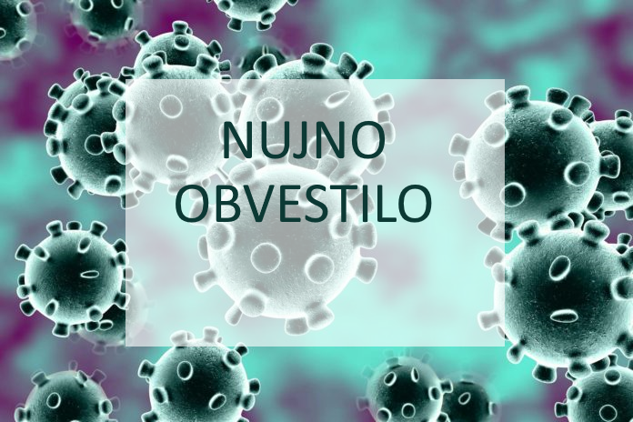 NUJNO OBVESTILO: koronavirus