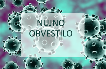 NUJNO OBVESTILO: koronavirus
