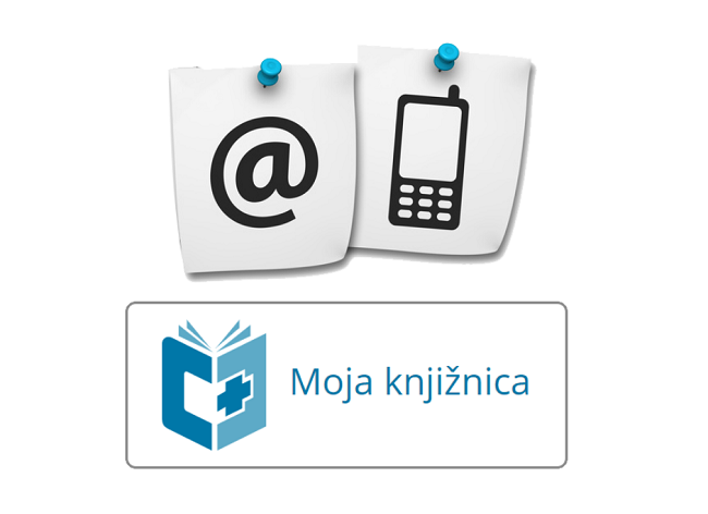 Spreminjanje kontaktnih podatkov v aplikaciji Moja knjižnica (e-pošta, številka mobilnega telefona)